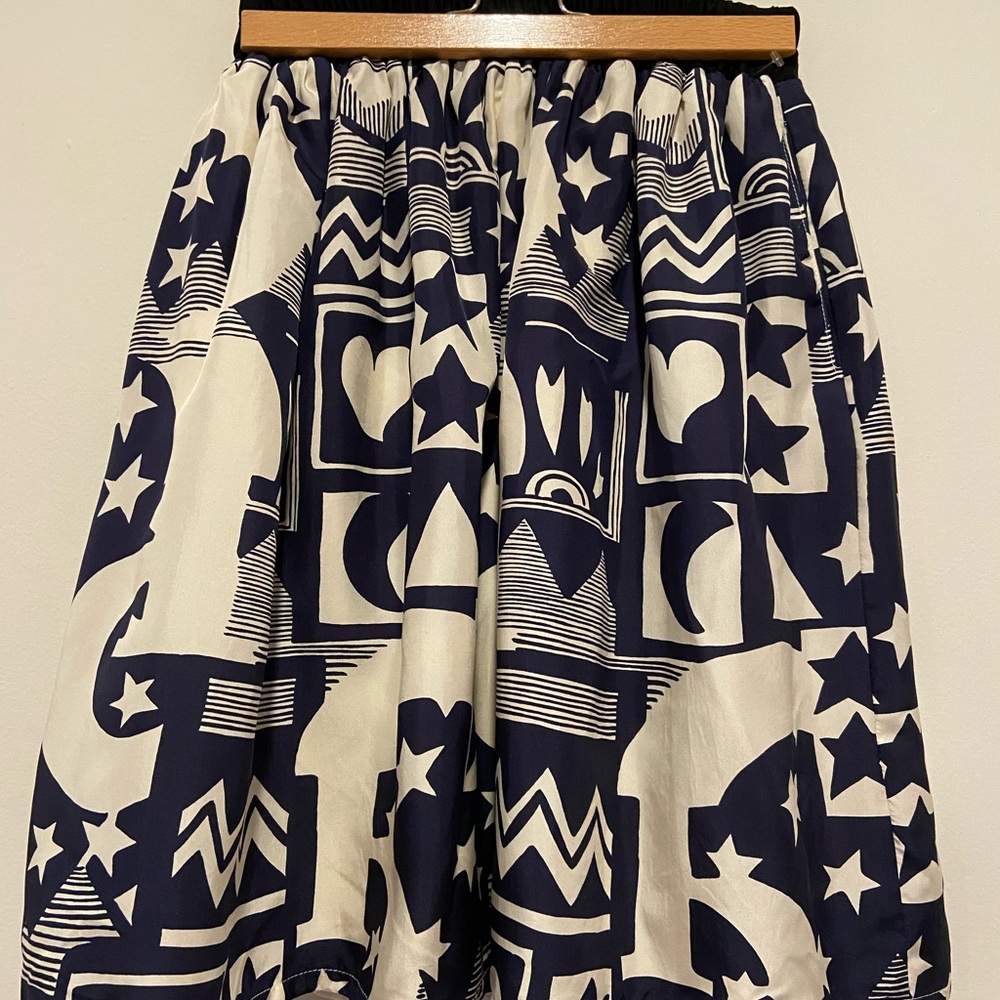 Cosmic A-Line Silk Skirt